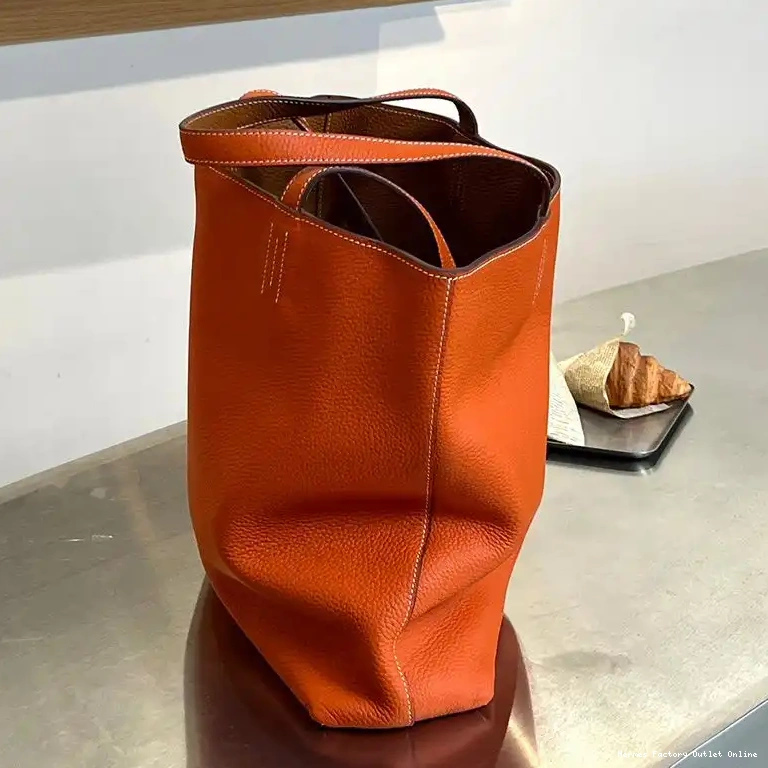 Affordable Orange Sens Leather Brown Clemence Hermes Bag In Double 0415